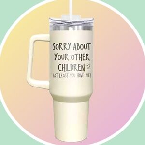 NIB 40oz Insulated Tumbler With Handle Drink Thru Straw or Sip Lid